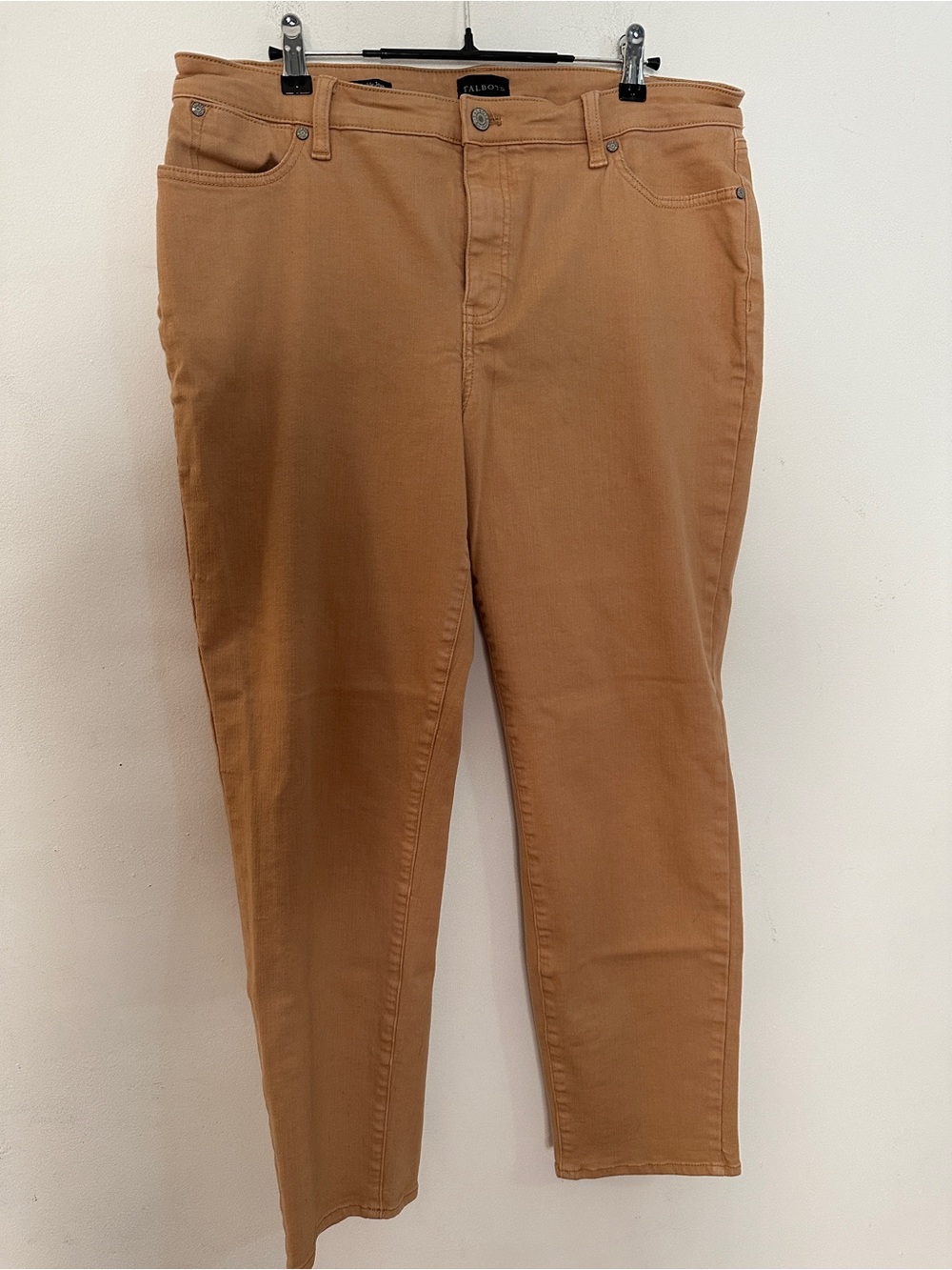 Talbots Tan Slim Straight Jeans